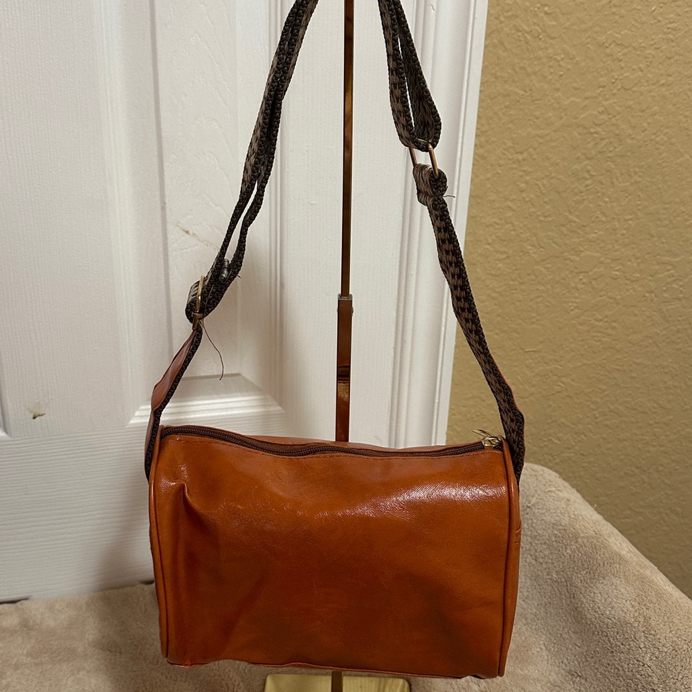 Vintage Brown Leather Shoulder Bag